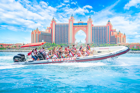 Dubai: Sightseeingtour met speedboot en live gids
