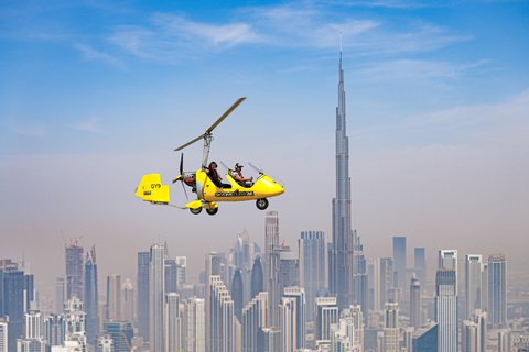 Dubai: introductievlucht gyrocopter